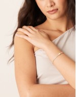 opal & crystal double row tennis bracelet in 18k gold plated