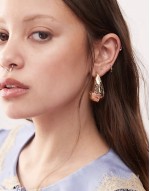 teardrop chubby dome earrings in gold