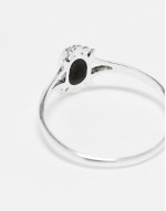 oval black onyx ring in sterling silver
