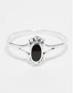 oval black onyx ring in sterling silver