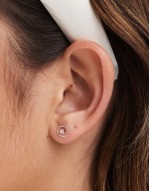 gemset swirl stud earrings in sterling silver