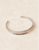 Lost Souls stainless steel wide molten cuff bracelet in silver