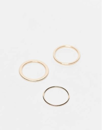 rings 3-pack in gold