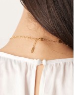 Lost Souls stainless steel 18ct gold plated mini heart charm necklace