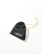 14k gold plated multirow necklace with emerald green charm with gift bag