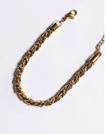Neck on the Line vintage style twisted bracelet in gold plated