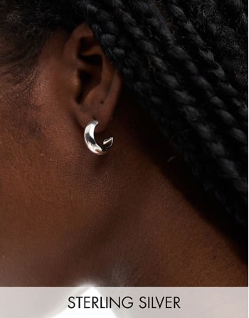 everyday hoop earrings in plated sterling silver