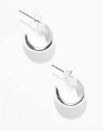 everyday hoop earrings in plated sterling silver