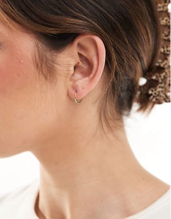 10mm flat hoop earrings in gold plated