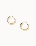 10mm flat hoop earrings in gold plated