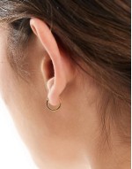 10mm flat hoop earrings in gold plated