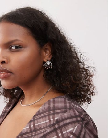 napa triple hoop earrings in silver