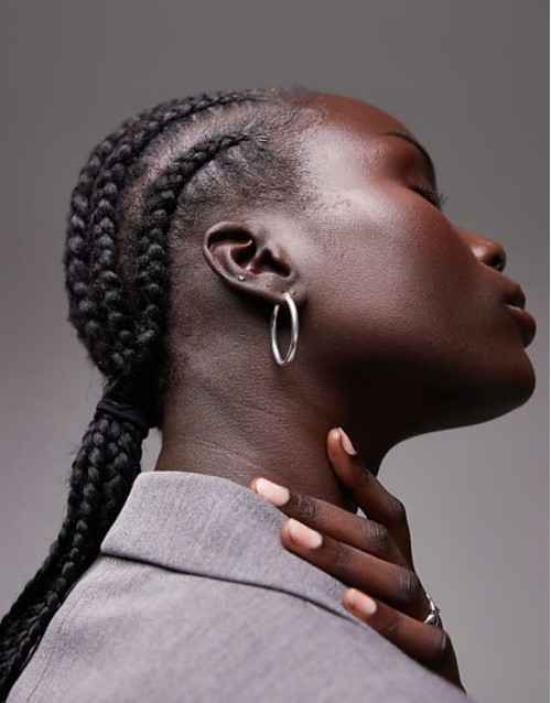 sterling silver vintage style oval hoop earrings
