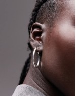 sterling silver vintage style oval hoop earrings