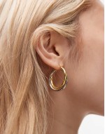sterling silver and 18ct gold vermeil mixed metal hoop earrings
