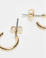 18k plated 3-pack everyday huggie and hoop earrings in gold