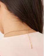 oyster pendant necklace in gold