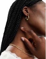irregular hoop earrings in gold