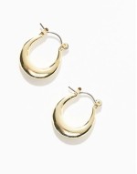 irregular hoop earrings in gold