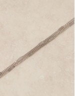 Lost Souls stainless steel multirow curb chain bracelet in silver